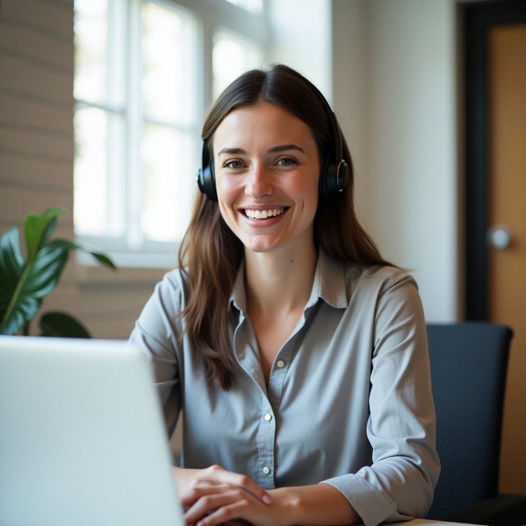 AI generated image for The image should depict a friendly customer servic